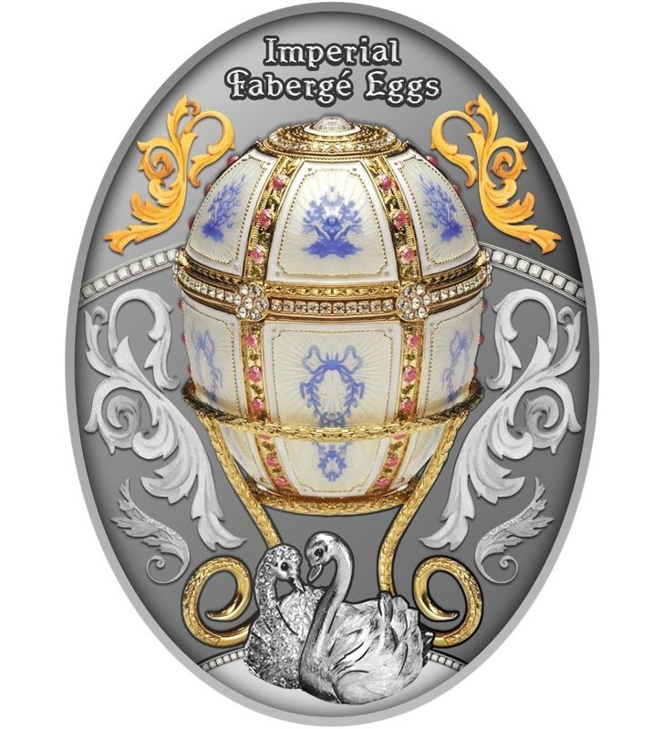 1$ Jajo Faberge Dwanaście Paneli 16,81 g Ag 999 2021 Niue 1$ Jajo Faberge Dwanaście Paneli 16,81 g Ag 999 2021 Niue