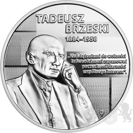 10 zł Tadeusz Brzeski - Wielcy Polscy Ekonomiści 14,14 g Ag 925