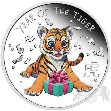 50¢ Mały Tygrys 1/2 oz Ag 999 2022 Tuvalu