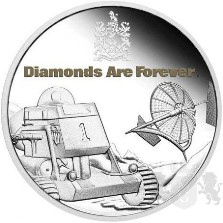 1$ Diamenty Są Wieczne, James Bond 1 oz Ag 999 2021 Tuvalu