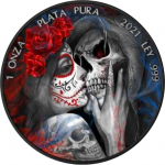 1 onza Dia De Los Muertos III Day Of The Dead Libertad 1 oz Ag 999 2021