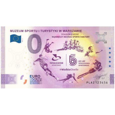 0 Euro 65 Lat Totalizatora Sportowego 2021 - Banknot pamiątkowy