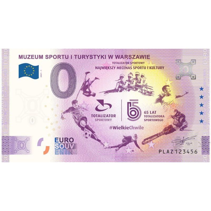 0 Euro 65 Lat Totalizatora Sportowego 2021 - Banknot pamiątkowy