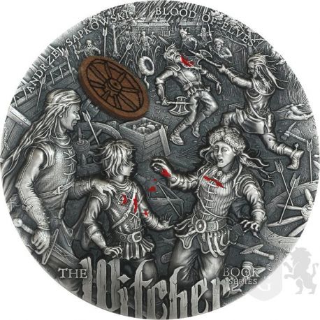 5$ Blood of Elves - The Witcher Book Series 2 oz Ag 999 2021 Niue