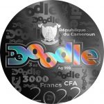 3000 Francs Exploration of Space - De Doodle 3 oz Ag 999 2022 Cameroon