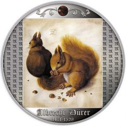 500 Francs Squirrels, 550. anniversary of birth of Albrecht Dürer 17,5 g Ag 2021 Cameroon