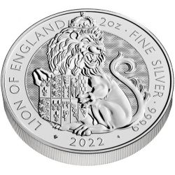 5£ Lion of England - The Royal Tudor Beasts 2 oz Ag 999 2022