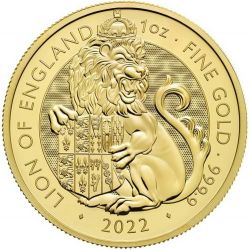 100£ Lion of England - The Royal Tudor Beasts 1 oz Au 999 2022