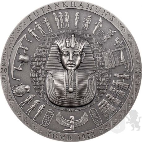 20$ Grobowiec Tutanchamona - Archeologia i Symbolizm 3 oz Ag 999 Wyspy Cooka 2022