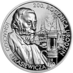 10 zł Ignacy Łukasiewicz, 200th birth anniversary 1 oz Ag 999 2022