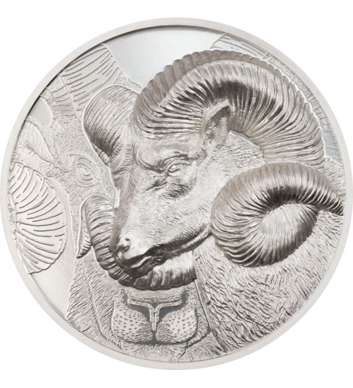 2000 Togrog Wspaniały Argali 3 oz Ag 999 2022 Mongolia 2000 Togrog Wspaniały Argali 3 oz Ag 999 2022 Mongolia
