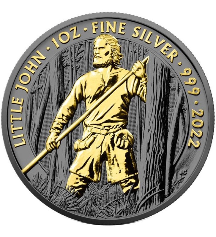 2£ Little John - Gold Ruthenium 1 oz Ag 999 2022 2£ Little John - Gold Ruthenium 1 oz Ag 999 2022