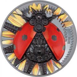 2000 Togrog Mechanical Ladybug- Clockwork Evolution 3 oz Ag black proof 2021