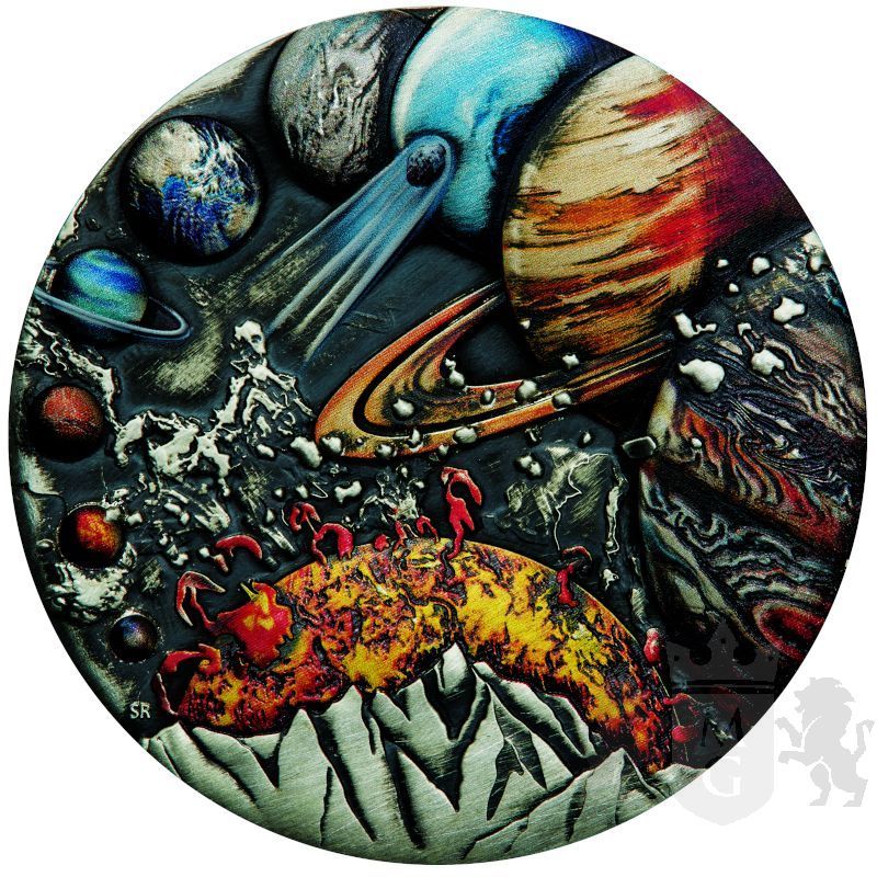 5$ Planets of the Solar System 5 oz Ag 999 2022