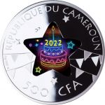 500 Franków Moneta Urodzinowa 17,50 g Ag 999 2022 Kamerun