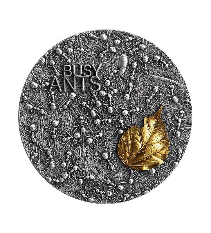 10 Cedi Busy Ants - Nature Architects 2 oz Ag 999 2022 Ghana 10 Cedi Busy Ants - Nature Architects 2 oz Ag 999 2022 Ghana