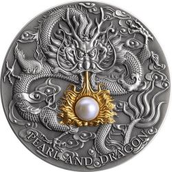 5$ Pearl and Dragon - Divine Pearls 2 oz Ag 999 2022 Niue