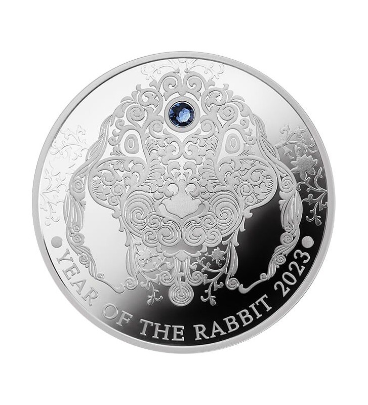 2 Cedi Year of the Rabbit - Lunar 1/2 oz Ag 999 2022 Ghana 2 Cedi Year of the Rabbit - Lunar 1/2 oz Ag 999 2022 Ghana