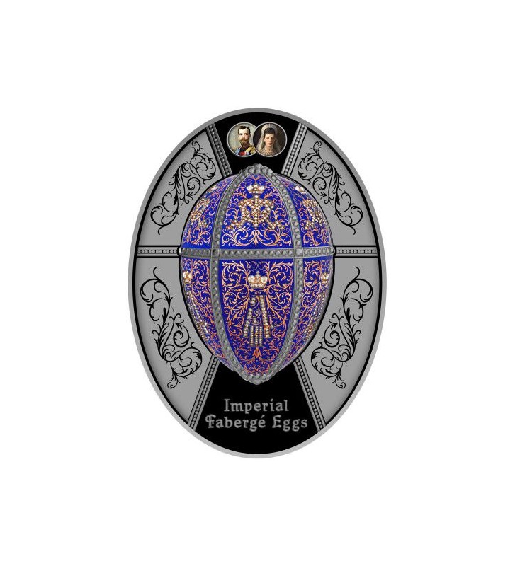 1$ Twelve Monogram Egg - Faberge 16,81 g Ag 999 2021 1$ Twelve Monogram Egg - Faberge 16,81 g Ag 999 2021