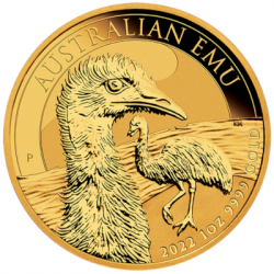 100$ Australian Emu 1 oz Au 999 2022