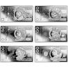 Polskie banknoty obiegowe: zestaw srebrnych monet 2022 6 x 1 oz Ag 999