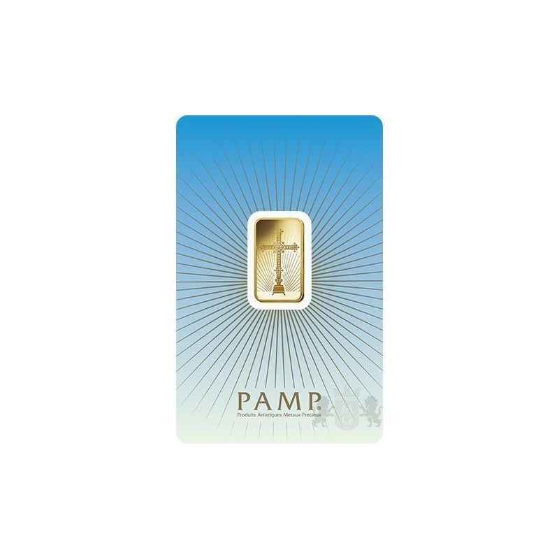 Gold Bar 5 g Cross PAMP 5 g Au 999 Switzerland