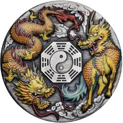 2$ Dragon and Qilin with Bagua