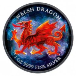 2$ Welsh Dragon - black...
