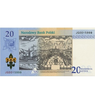 20 zł 300-Lecie Obrazu Matki Bożej Jasnogórskiej banknot kolekcjinerski