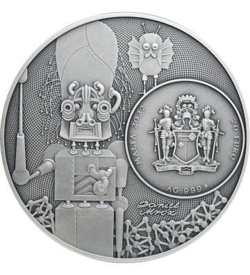 20€ Stanisław Lem i Daniel Mróz 200 g Ag 999 2022
