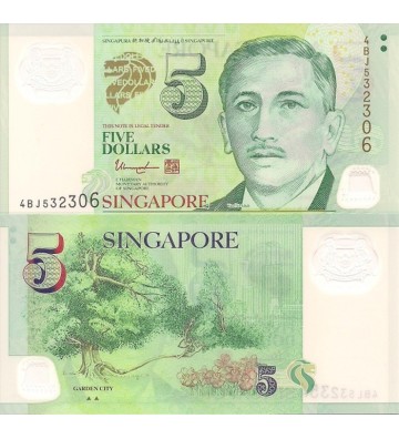 5$ Singapur Banknot