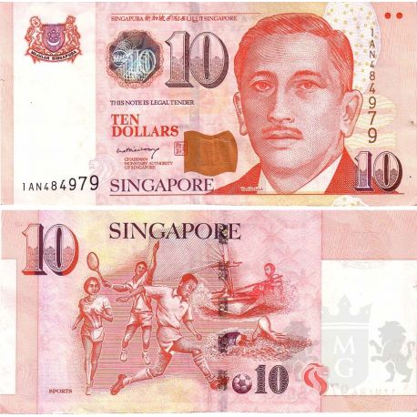10$ Singapore Banknote