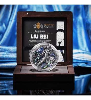 5$ Liu Bei - Chinese Heroes 2 oz Ag 999 2021 Niue