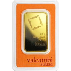 Sztabka złota Valcambi 50g
