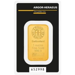 Sztabka złota Argor-Heraeus...