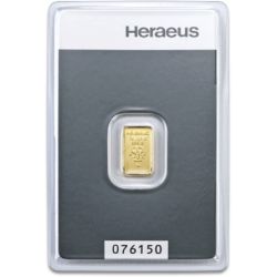 Sztabka złota Heraeus 1g 24H