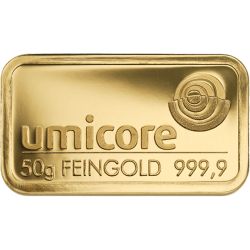 Sztabka złota Umicore 50g 24H