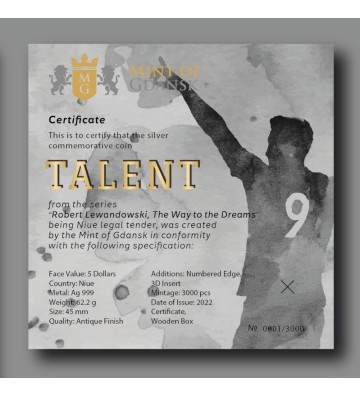 5$ Talent - Robert Lewandowski, The way to the dreams, Autograph