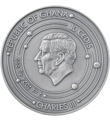 10 Cedi Mars - Układ Słoneczny 2 oz Ag 999 2024