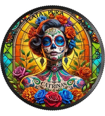 1 Onza Dia de los Muertos, Stained Glass Edition