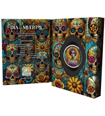 1 Onza Dia de los Muertos, Stained Glass Edition
