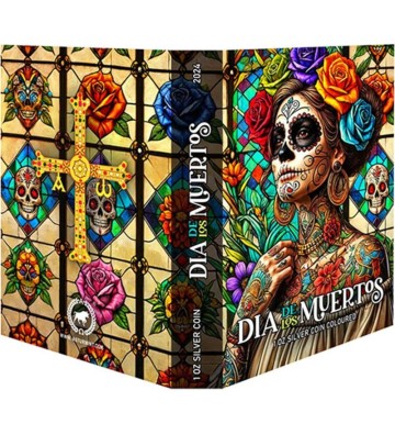 1 Onza Dia de los Muertos, Stained Glass Edition