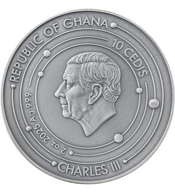 10 Cedi Jowisz - Układ Słoneczny 2 oz Ag 999 2024