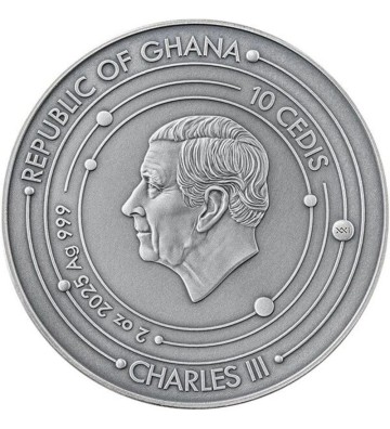 10 Cedi Uran - Układ Słoneczny 2 oz Ag 999 2024