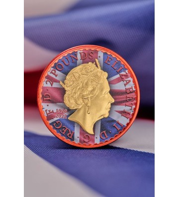 2£ Queen of the United Kingdom - Space Red