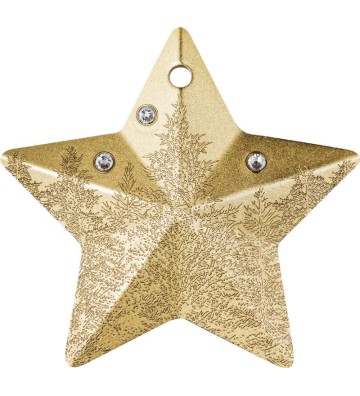 5$ Winter Forest - Holiday Ornaments, Gilded