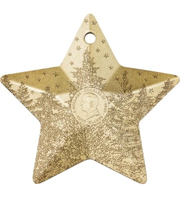 5$ Winter Forest - Holiday Ornaments, Gilded