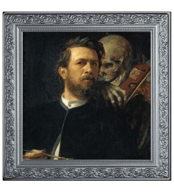 1000 Franków Autoportret ze Śmiercią Grająca na Skrzypcach, Arnold Böcklin - Skarby Światowego Malarstwa, Dark Edition