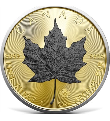 1 Onza Maple Leaf – Black Platinum & Gold and Silver