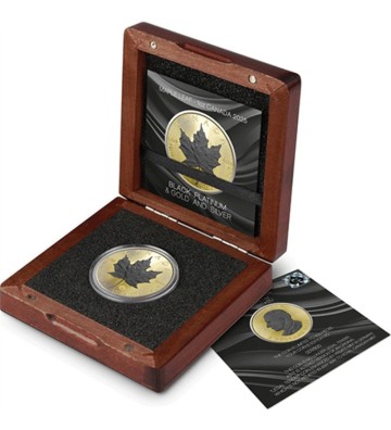 1 Onza  Liść Klonowy – Black Platinum & Gold and Silver